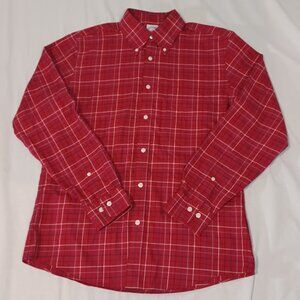 Brooks Brothers 1818 Regent Fit Shirt Mens Med Red Plaid Long Sleeve Button Down